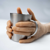 Mano de Silicona Masculina Realista, Modelo de Mano de Hombre de Tamaño Natural, Maniquí para Pintura, Referencia, Fotografía, Exhibición, Arte y Enseñanza