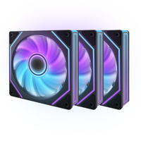 Aidecoolr Ventilateur de refroidissement axial ARGB haute efficacité Ventilateur de refroidissement pour PC de jeu Ventilateur de refroidissement axial à éclairage réglable ultra-silencieux