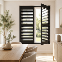 Volets en PVC pour salle de bain et cuisine, volets intérieurs imperméables pour fenêtres, volets à lamelles réglables