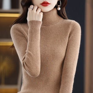 Women's Winter Slim Fit Turtleneck Sweater <strong>Free</strong> Size Casual Print <strong>Knitted</strong> Cashmere Jumper Warm Pullover With <strong>Pattern</strong> Decoration - Product Image 5
