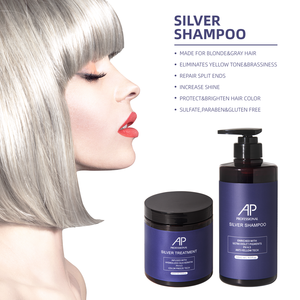AP Factory Salon Private Label Silver Brightening Purple Shampooing Après-shampooing Masque capillaire Ensemble de soins capillaires en mousse <span class=keywords><strong>pour</strong></span> <span class=keywords><strong>cheveux</strong></span> blonds - Product Image 6