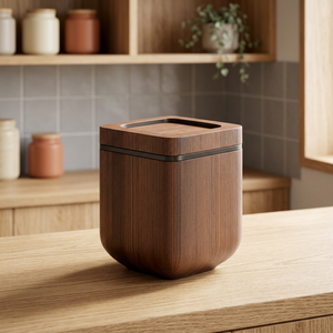 Urne funéraire de luxe en bois d'acacia carré, faite à la main, pour cendres d'animaux, pot décoratif de table, récipient de crémation, impression personnalisée, capacité 4-5L - Product Image 3
