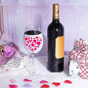 Soporte de copa de vino de neopreno ecológico, sublimación en blanco, funda de copa aislada, transferencia de calor, cubierta de copa de vino personalizada - Product Image 6