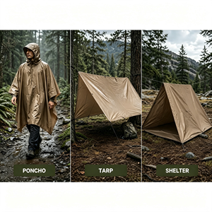 Impermeabile Tre-in-Uno per Escursionismo - Leggero in Poliestere per Campeggio, Alpinismo e Viaggi, Tenda Impermeabile per Escursioni e Campeggio - Product Image 3