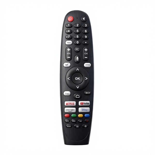 Black Infrared TV Remote Control Replacement Control for Caixun LCD TV 18 Button No Voice