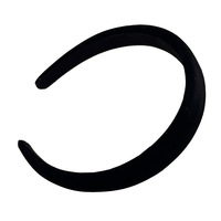 Serre-tête en velours noir version coréenne, à bords larges, avec pince à cheveux intégrée, style rétro français haut de gamme, blanc, pour petit visage, cadeau de fête