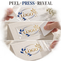 Autocollant de transfert personnalisé avec logo, adhésif transparent brillant, résistant aux UV, imperméable, écologique, pour l'étiquetage des emballages en papier kraft