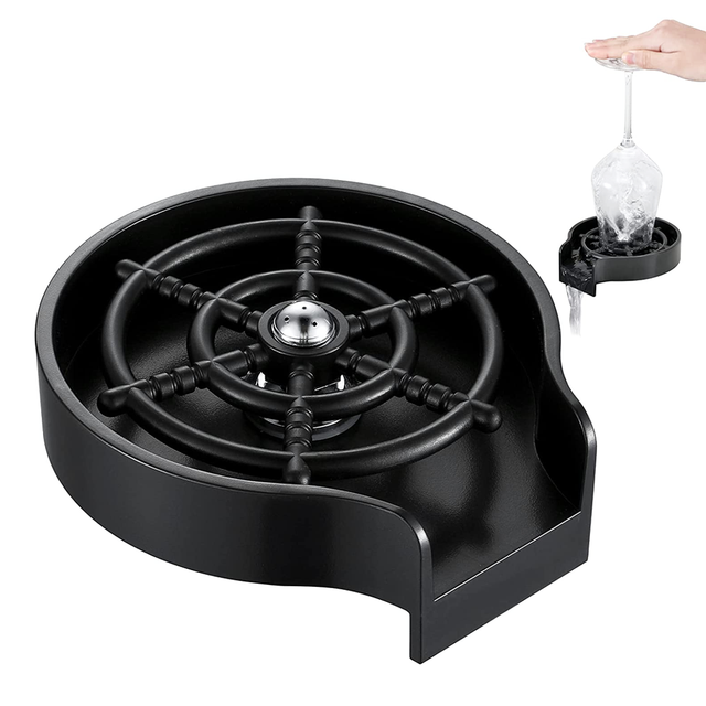 Kitchen Sink Faucet Bottle Glass Cup Washer Cleaner Accessories for Bar Pub Cafe Push Club Quick Glass Rinser