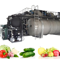 Industriële Yoursjoys Vriesdroogmachine voor babyvoeding, fruit, groenten, roestvrij staal SUS304/316, PLC automatische besturing, 500kg