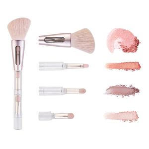 ชุดแปรงแต่งหน้าแบบถอดได้ 4-in-1 หัวคู่ ปรับแต่งได้ ใช้ได้กับอายไลเนอร์ ริมฝีปาก ปกปิด ใช้ได้กับผลิตภัณฑ์สำหรับผู้ทานมังสวิรัติ ไม่ทดลองกับสัตว์ ใช้ได้กับแป้ง บลัชออน และตา - Product Image 1