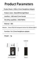 Mini Convertidor de Audio USB a Jack AUX de 3.5mm, Plug & Play, Tarjeta de Sonido Externa para PC, Portátil, Consola de Juegos, Auriculares y Altavoces de 3.5mm