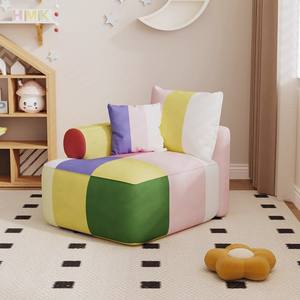 Sofá infantil en forma de L para rincón de lectura, tela transpirable, versátil para dormitorio y sala de estar infantil - Product Image 2