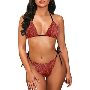 Costume da Bagno Bikini Due Pezzi da Donna Personalizzato con Stampa Foglia di Kalo Hawaiana, Tendenza Estiva, Casual e Sexy - Product Image 3