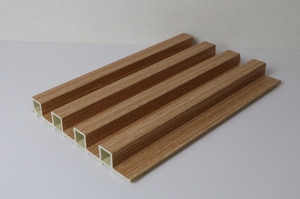 Chất lượng cao chống cháy không thấm nước WPC rãnh tường Bảng điều khiển lưới tản nhiệt trang trí tường nền cho trang trí nội thất hiện đại - Product Image 2