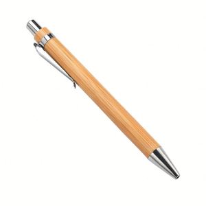 Personalized Bamboo <b>Wooden</b> Ballpoint <b>Pen</b> - Black Ink 1mm, <b>Engraved</b> Refills, Ideal for Gifts & Office Supplies - Product Image 3