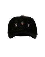Gorra de Béisbol de Cinco Paneles Personalizada de Primera Calidad con Bordado de Tela y Diseño Dibujado a Mano en Tela de Velour Transpirable e Impermeable