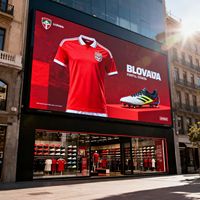 Écran vidéo mural extérieur P3.9 de 3,9 mm pour affichage, 13x23 pieds, pour matchs de football boliviens, équipement et fournitures de football, magasin de matériel, 316inchTV