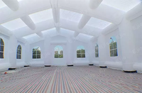 Grande tente cube gonflable multicolore pour mariage, gazebo carré, salle d'événements, grande structure mobile portable en PVC imperméable pour boîte de nuit