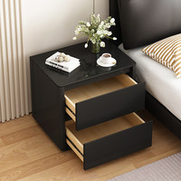 Table de chevet d'angle moderne et simple en bois massif à 2 tiroirs pour chambre à coucher – Nouveauté mobilier de chambre