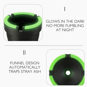 暗闇で光る車用灰皿 新素材プラスチック製 メーカー卸売 無煙車用灰皿 最新ポータブル喫煙アクセサリー - Product Image 4