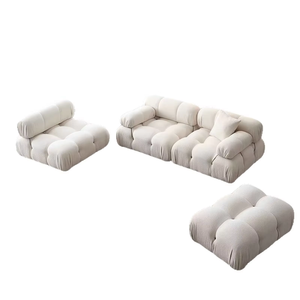 Sofá modular Chameleon Diseño minimalista italiano para espacios compactos Bloques modulares en forma de nube de estilo shearling Sofá nuevo de moda - Product Image 6