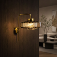 Applique murale moderne avec abat-jour en verre, luminaires muraux d'intérieur à bon prix, lampes murales LED pour chevet et hôtel