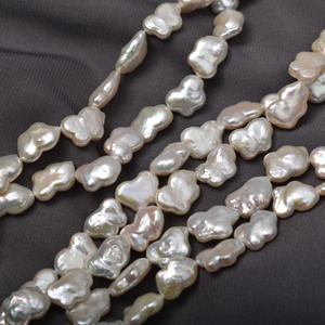 Cuentas Redondas Edison de 9-11 mm, Perlas Naturales de Agua Dulce, Blancas, Rosas y Moradas, Recubiertas de Aceite Brillante, para Hacer Joyas y Collares Hechos a Mano - Product Image 2