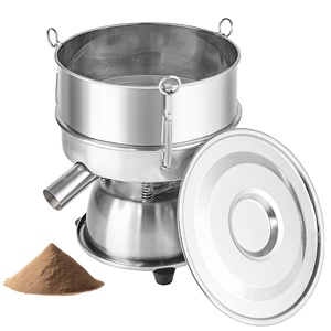 Machine de tamisage automatique électrique en acier inoxydable pour poudre de café, farine et graines de sésame, tamis vibrant circulaire - Product Image 1