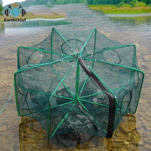 Filet de pêche pliable pour attrapeur de crevettes, piège à crabes, crevettes, écrevisses, anguilles et autres poissons - Product Image 4