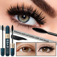 Mascara double effet 2 en 1, base et mascara, pour cils denses, recourbés, allongés, waterproof, anti-bavures, longue tenue, maquillage pour cils