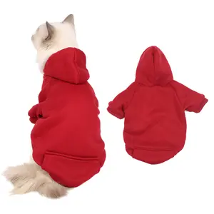 OEM/ODM Wholesale Puppy Cats Hoodie With A Hat Pockets Comfortable Dog Clothes Long Sleeved Pet Sweatshirts For Dogs Cats