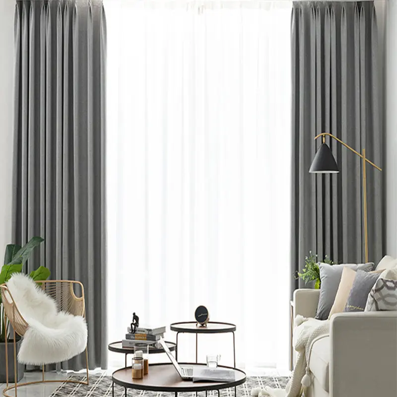 Customize Cotton Blend Room Darkening Curtain Blackout Window Drapes for Livingroom, Kids Nursery Room, Bedroom