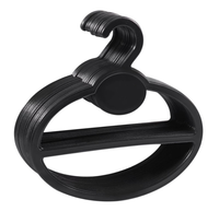 Organisateur de foulards et hijabs rond pliable en plastique avec crochets – Support économique pour voiles et écharpes