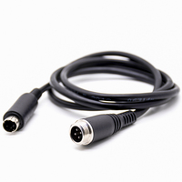 Connecteur d'aviation femelle GX12 GX16 avec câble électrique de 1 m pour système vidéo automobile et connexion de caméra de recul