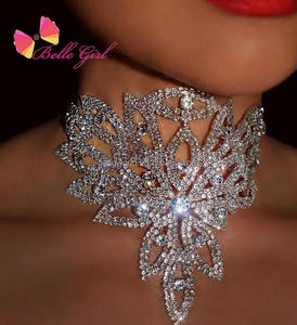 BELLEWORLD 힙합 남성용 크로스 목걸이 좋은 품질의 웨딩 목걸이 보석 신부 모조 다이아몬드 크리스탈 스톤 목걸이 - Product Image 6