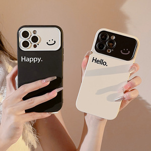 Style Simple Heureux Bonjour Mot Sourire Visage Housse de Téléphone Pour <span class=keywords><strong>iphone</strong></span> 7 8 X XS XR 11 12 13 14 15 Plus Pro Max - Product Image 1