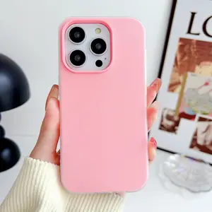 Casing ponsel warna permen untuk iphone 15 Pro max silikon jeli casing ponsel untuk iPhone15 14 13 12 11 untuk Samsung