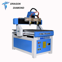Routeur CNC de bureau 6090 à double broche 2,2 kW refroidi par eau, petite machine CNC 60*90CM