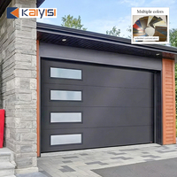 Puerta de Garaje Seccional Aislada Automática Residencial Moderna Personalizada de Fábrica China con Ventanas