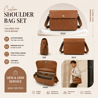 Sac bandoulière vintage en cuir PU pour homme, sac messager à rabat, sac à bandoulière décontracté pour affaires, sac de transport quotidien à sangle réglable, OEM