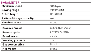 RONMACK RM-8000A-IS <b>Automatic</b> Iron Shoulder Strap <b>Sewing</b> <b>Machine</b> - Product Image 4