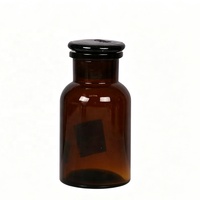 Bouteilles/Pots en Verre Ambré Brun Foncé de Luxe de Haute Qualité pour Réactifs et Usage en A pharmacie, 250ml/500ml, Compatibles Diffuseur, Vente Directe Usine