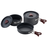 Kit de cuisson portable 5 pièces en aluminium antiadhésif pour camping – Batterie de cuisine de camping très vendue