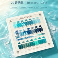 Collection Qingyu de vernis gel couleur unie 20 couleurs, style Morandi Macaron, couleurs translucides diamantées, fournitures pour ongles pour usage en salon