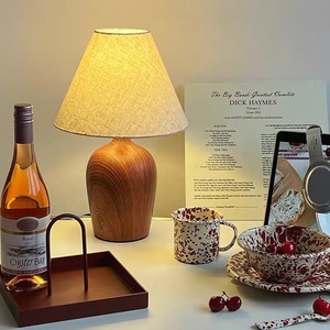 Vintage Wabi-Sabi Style Table Sophisticated Modern Chinese <b>Retro</b> Design Sensor Activation for Hotel Atmosphere Bedroom PC - Product Image 6