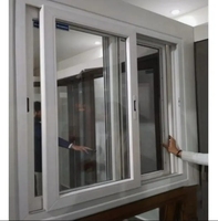 Fenêtre coulissante moderne en PVC avec double vitrage et stores intégrés, personnalisable en gros pour usine