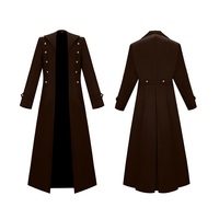 Neuer Steampunk Gothic Viktorianischer Trenchcoat, Vintage Langer Mantel Halloween Cosplay Kostüm