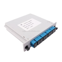 Divisor de Fibra Óptica PLC Damu 1x8, Entrada APC, Salida UPC, Conectores SC, Tarjeta de Conexión, FTTH/FTTB/FTTX