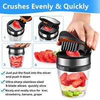 Portable Rouge Dates Coupe-légumes Oeuf Banane Raisin Champignon Kiwi Mini Chopper En Acier Inoxydable Mini Trancheuse De Fruits Tasse