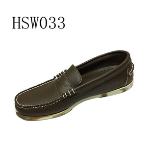 XC, mocassins italiens en cuir confortables, chaussures <span class=keywords><strong>bateau</strong></span> de style vintage marron avec semelle colorée HSW033 - Product Image 2